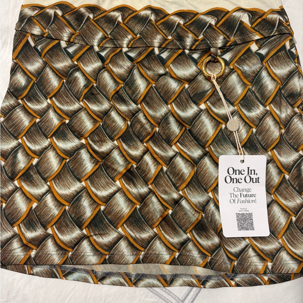 Hermes vintage Brown Patterned Skirt